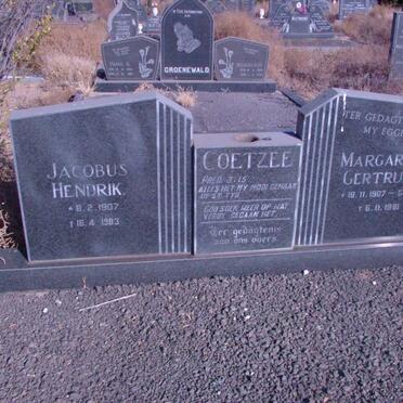 COETZEE Jacobus Hendrik 1907-1983 &amp; Margaretha Gertruida GROBLER 1907-1981