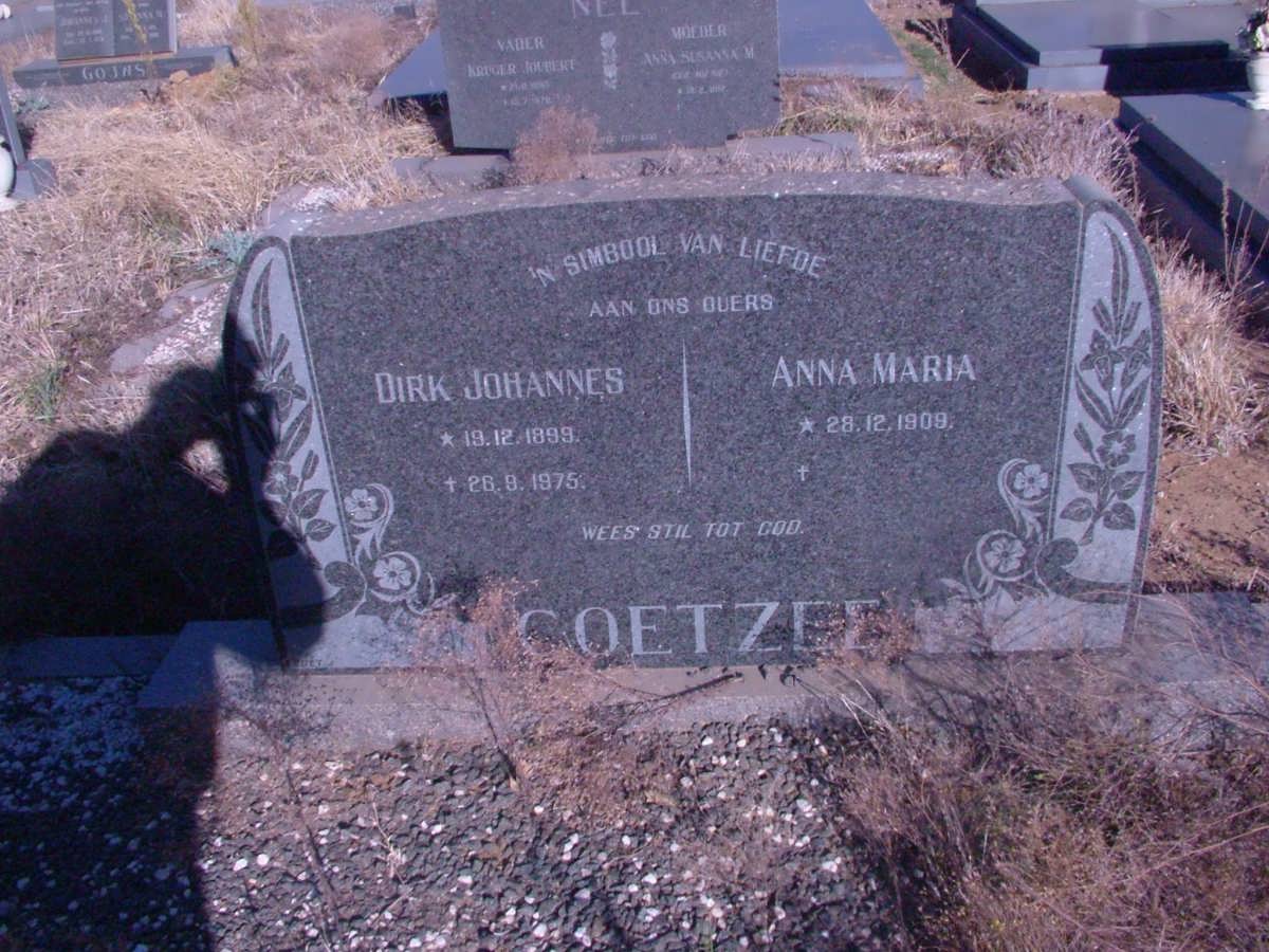 COETZEE Dirk Johannes 1899-1975 &amp; Anna Maria 1909-