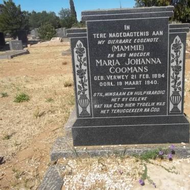 COOMANS Maria Johanna nee VERWEY 1894-1940
