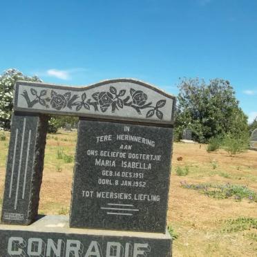 CONRADIE Maria Isabella 1951-1952