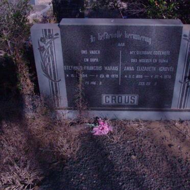 CROUS Stefanus Francois Marais 1884-1979 &amp; Anna Elizabeth GROVÉ 188?-197?