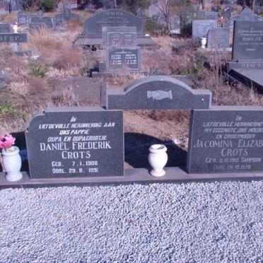 CROTS Daniel Frederik 1908-1991 &amp; Jacomina Elizabeth SAMPSON 1910-1979