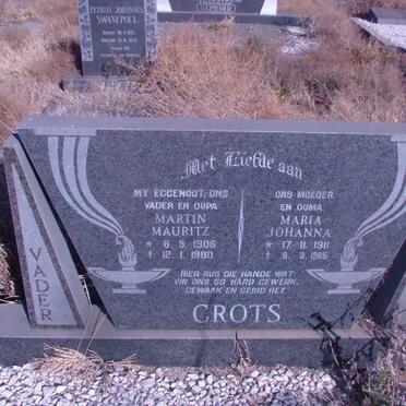 CROTS Martin Mauritz 1906-1980 &amp; Maria Johanna 1911-1985