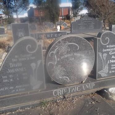 CROUWCAMP David Johannes 1915-1972 &amp; Catharina Aletta BRITS 1929-2009