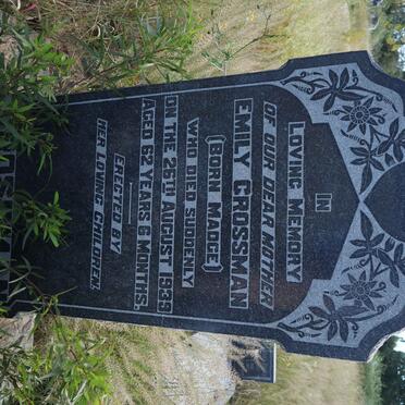 CROSSMAN Emily nee MADGE -1939