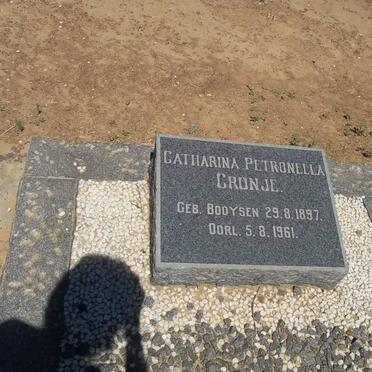 CRONJE Catharina Petronella nee BOOYSEN 1897-1961