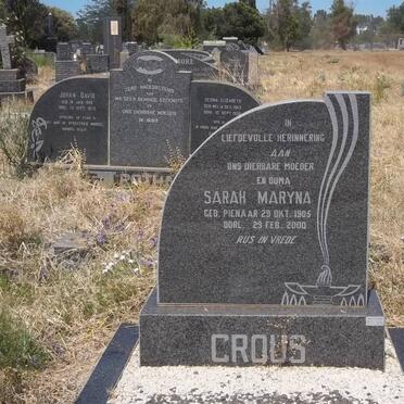 CROUS Sarah Maryna 1905-2000