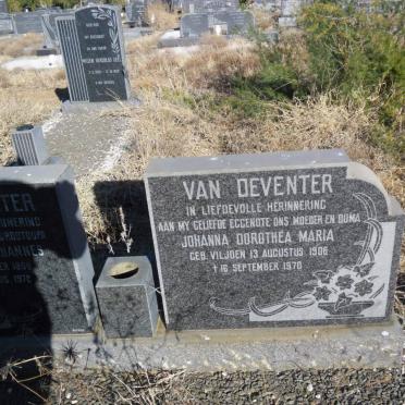 DEVENTER Johanna Dorothea Maria, van nee VILJOEN 1906-1970