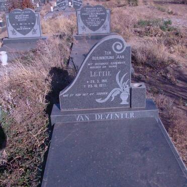 DEVENTER Lettie, van 1911-1977