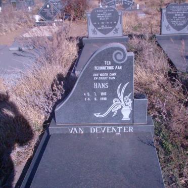DEVENTER Hans, van 1916-1998