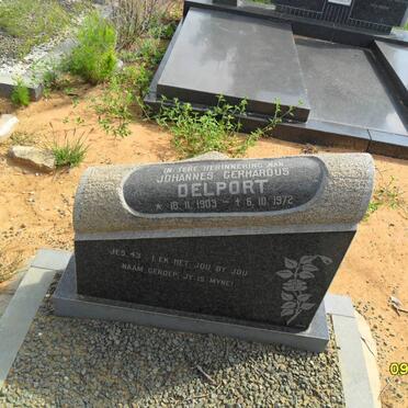 DELPORT Johannes Gerhardus 1903-1972