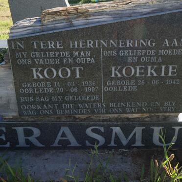 ERASMUS Koot 1936-1997 &amp; Koekie 1942-