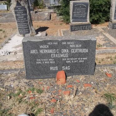 ERASMUS Abel Hermanus C. 1853-1933 &amp; Dina Gertruida 1855-1943