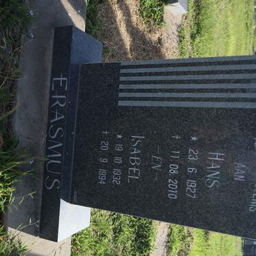 ERASMUS Hans 1927-2010 &amp; Isabel 1932-1994