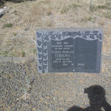 FERREIRA Andries Herklaas 1917-1953