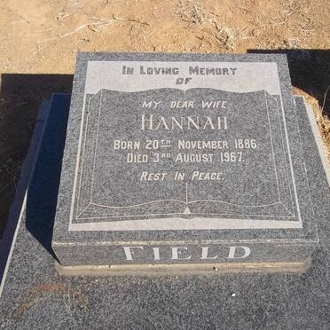 FIELD Hannah 1886-1967