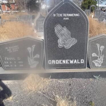 GROENEWALD Frans G. 1909-1981 &amp; Helena H.W. 19??-1986