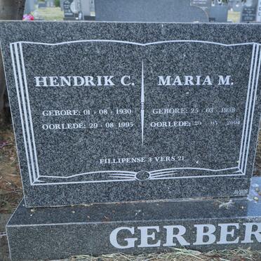 GERBER Hendrik C. 1930-1995 &amp; Maria M. 1938-2004