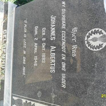 GELDENHUYS Johannes Albertus 1883-1946