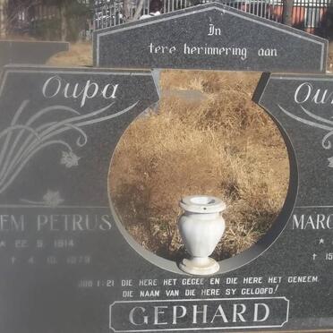 GEPHARD Willem Petrus 1914-1979 &amp; Margaret Jane 1904-1985