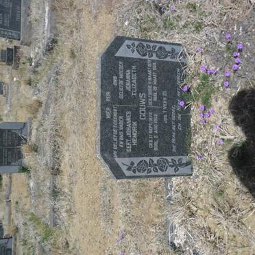 GOUWS Gert Johannes Hendrik 1878-1952 &amp; Johanna Elizabeth 1879-1959