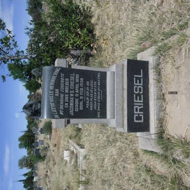 GRIESEL Jacomina W.S. 1890-1938