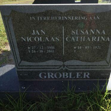 GROBLER Jan Nicolaas 1916-2001 &amp; Susanna Catharina 1921-