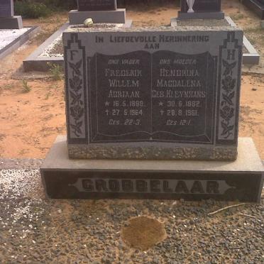 GROBBELAAR Frederik Willem Adriaan 1880-1964 &amp; Hendrina Magdalena KLEYNHANS 1882-1961