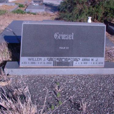 GRIESEL Willem J. 1916-2001 &amp; Anna M.J. 1919-1978
