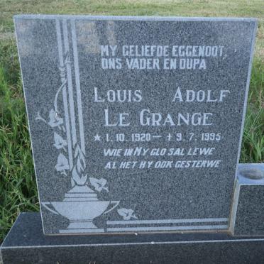 GRANGE Louis Adolf, le 1920-1995