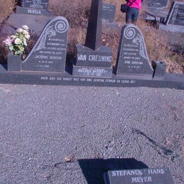 GREUNING Jacobus Hendrik 1925-1980 &amp; Dina Carolina 1927- :: BARRETT Melisia 1949-1999