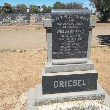 GRIESEL Willem Johannes 1888-1961