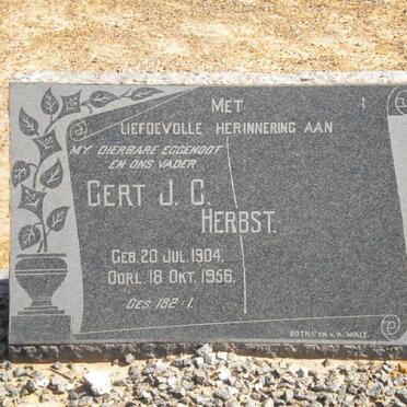 HERBST Gert J.C. 1904-1956