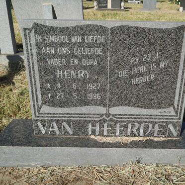 HEERDEN Henry, van 1927-1996