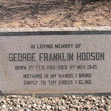 HODSON George Franklin 1861-1945