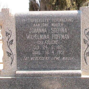 HOFFMAN Johanna Stefina Wilhelmina nee FOUCHE 1871-1951