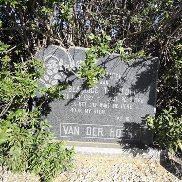 HOVEN Beatrice Talliford, van der 1887-1968    