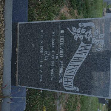 HUYSSTEEN Ria, van 1956-1994