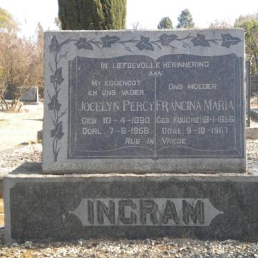 INGRAM Jocelyn Percy 1890-1958 &amp; Francina Maria FOUCHE 1896-1967