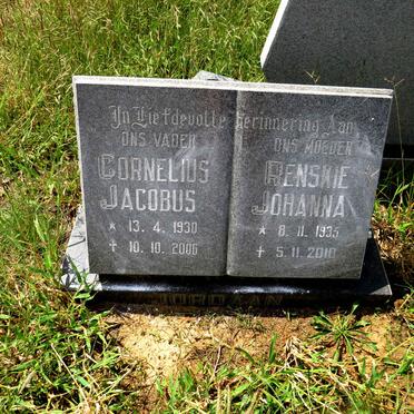 JORDAAN Cornelius Jacobus 1930-2006 & Renskie Johanna 1935-2010