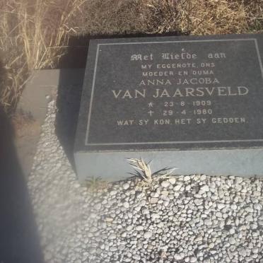 JAARSVELD Anna Jacoba, van 1909-1980