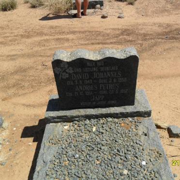 JAPP David Johannes 1949-1952 :: JAPP Andries Petrus 1951-1952