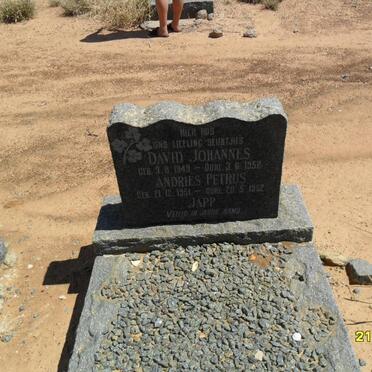 JAPP David Johannes 1949-1952 :: JAPP Andries Petrus 1951-1952