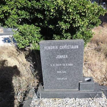 JONKER Hendrik Christiaan 1934-1980