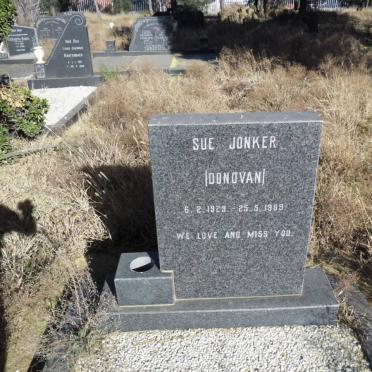 JONKER Sue nee DONOVAN 1928-1989