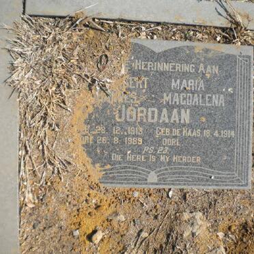 JORDAAN ? Johannes 1913-1989 &amp; Maria Magdalena DE HAAS 1914-