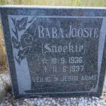 JOOSTE Snoekie 1936-1937