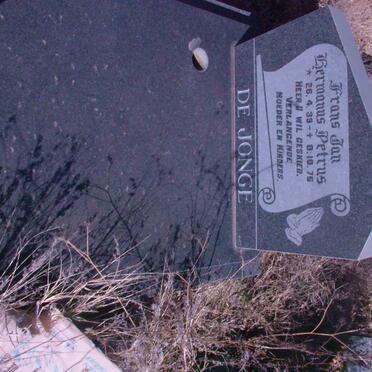 JONGE Frans Jan Hermanus Petrus, de 1939-1976