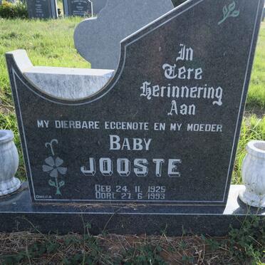 JOOSTE Baby 1925-1993