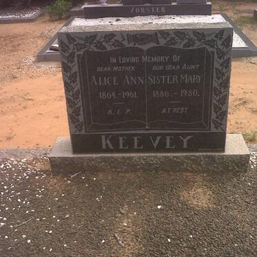 KEEVEY Alice Ann 1864-1961 :: KEEVEY Mary 1886-1980
